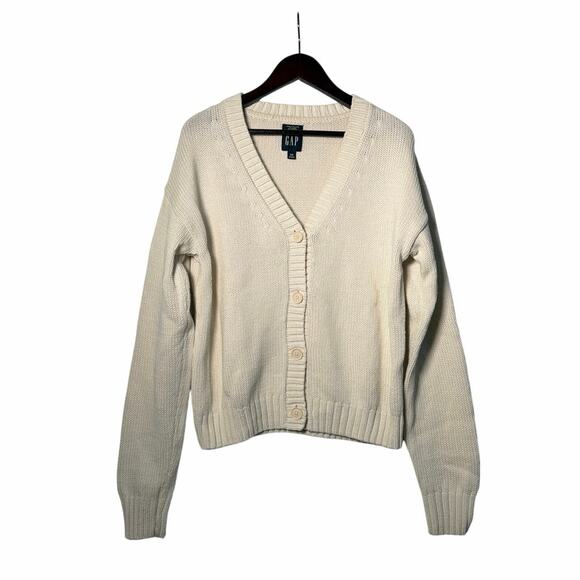 Gap Cardigan Sweater Womens XS Cream Cable Knit Button Up Cottagecore Academia - Picture 1 of 4